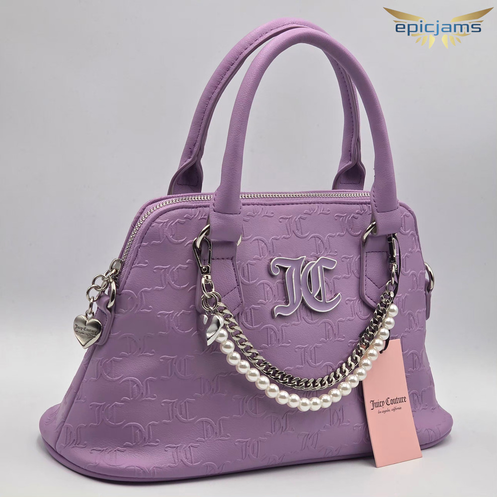 Juicy Couture Heritage Sporty Lavender Satchel Bag New - Picture 2 of 9